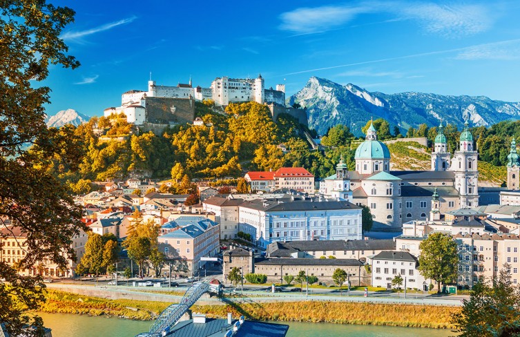 The city of Salzburg with its Fortress in autumn ©shutterstock.com